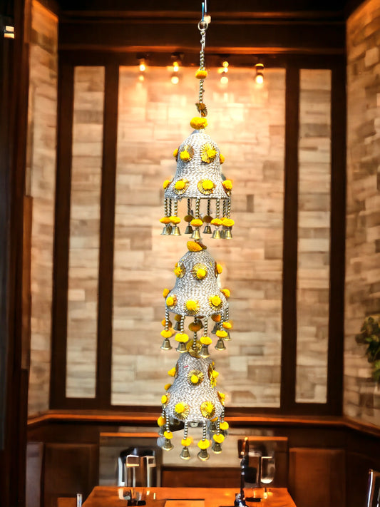 Jute Lari with Bell Shape & PomPom