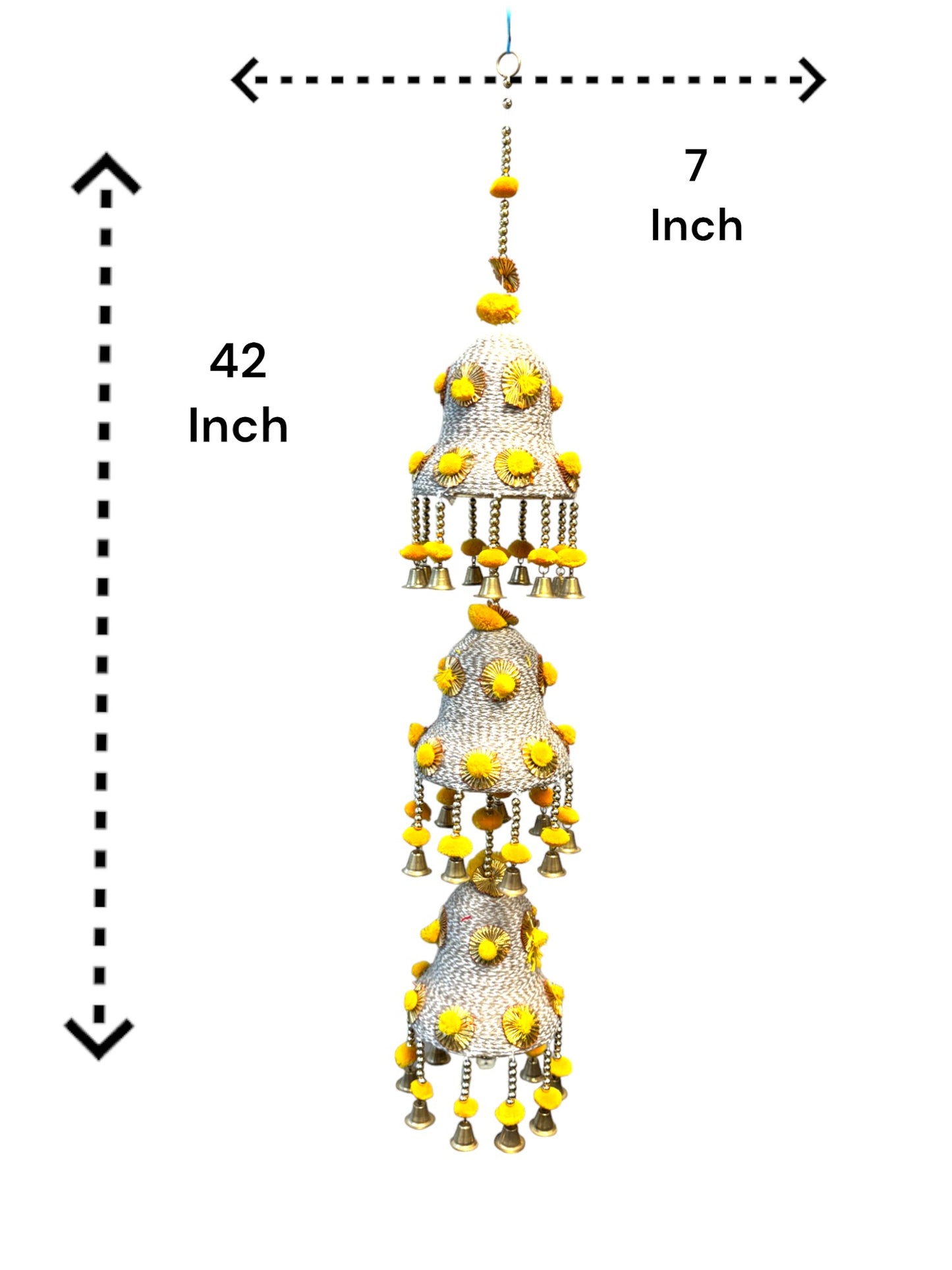 Jute Lari with Bell Shape & PomPom