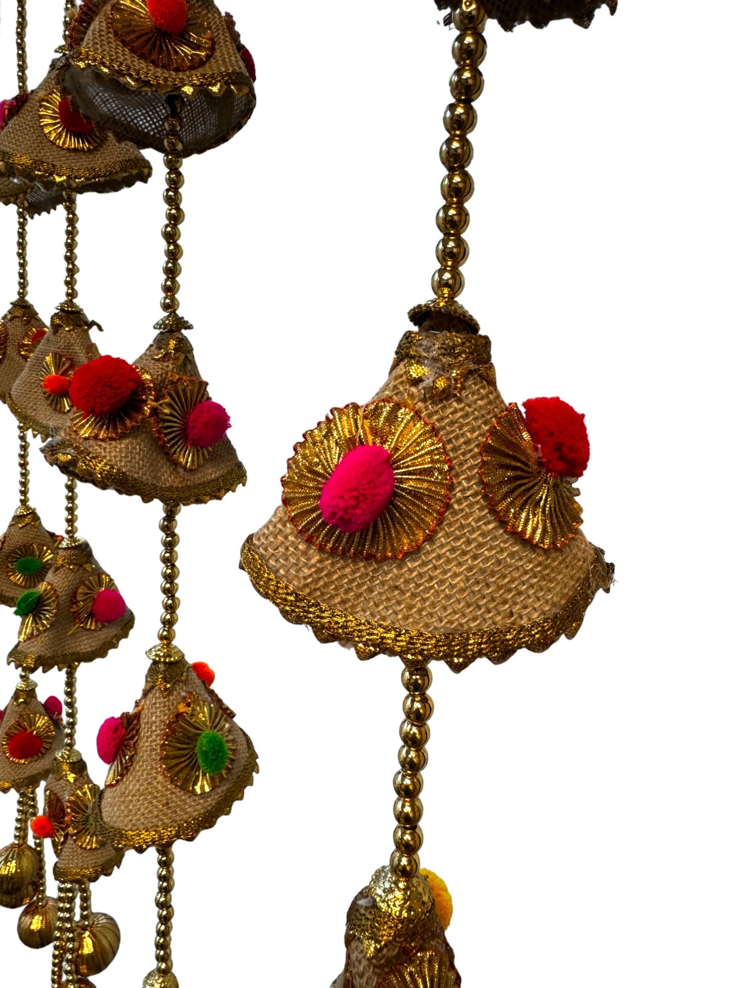 Jute Lari with PomPom & Gota, Set of 5
