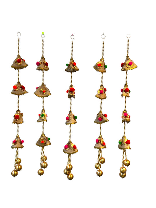 Jute Lari with PomPom & Gota, Set of 5