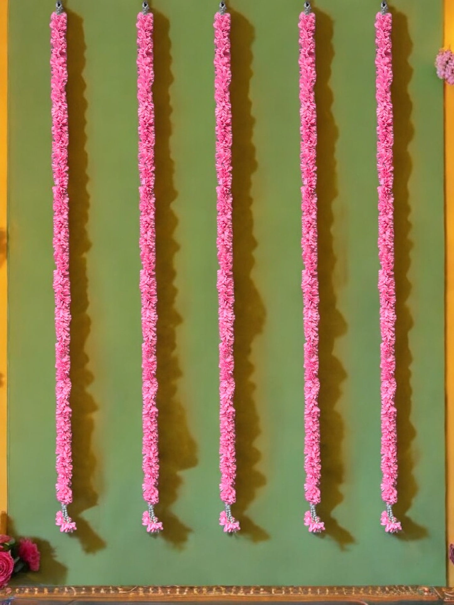 60" Long Artificial Flower Lari, Set of 5