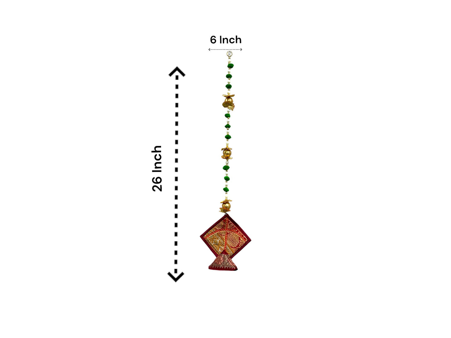 26" Long Gota Ball & Pearl Lari with Kite Tassels for Lohri or Makar Sankranti, Set of 5