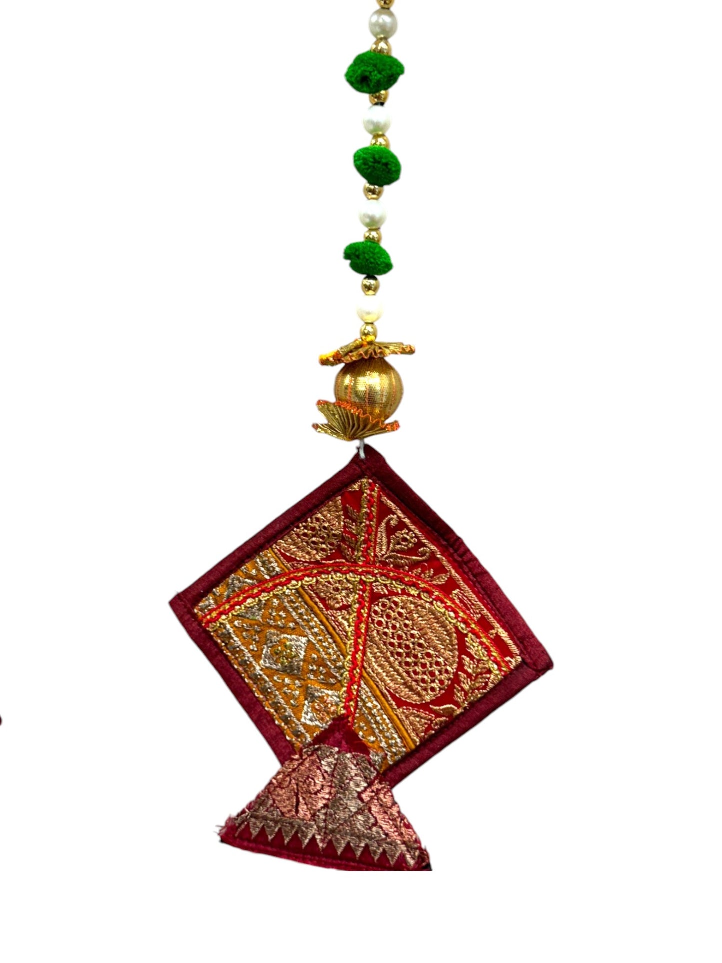 26" Long Gota Ball & Pearl Lari with Kite Tassels for Lohri or Makar Sankranti, Set of 5