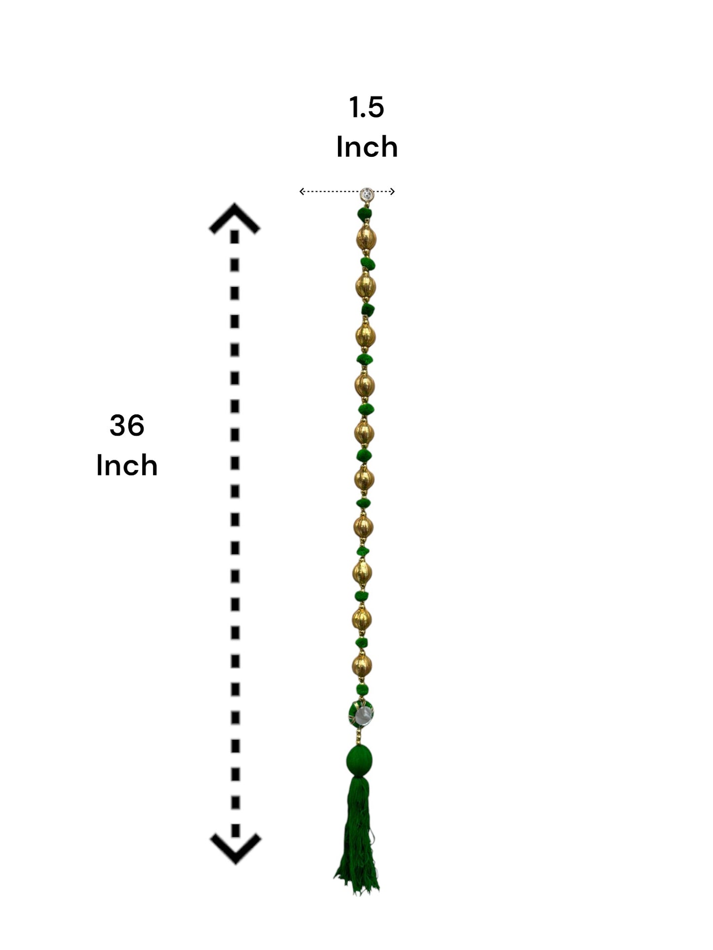36" Gota Ball Lari With Tassels, set of 5