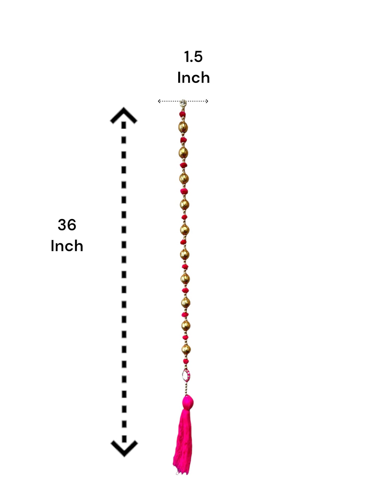 36" Gota Ball Lari With Tassels, set of 5
