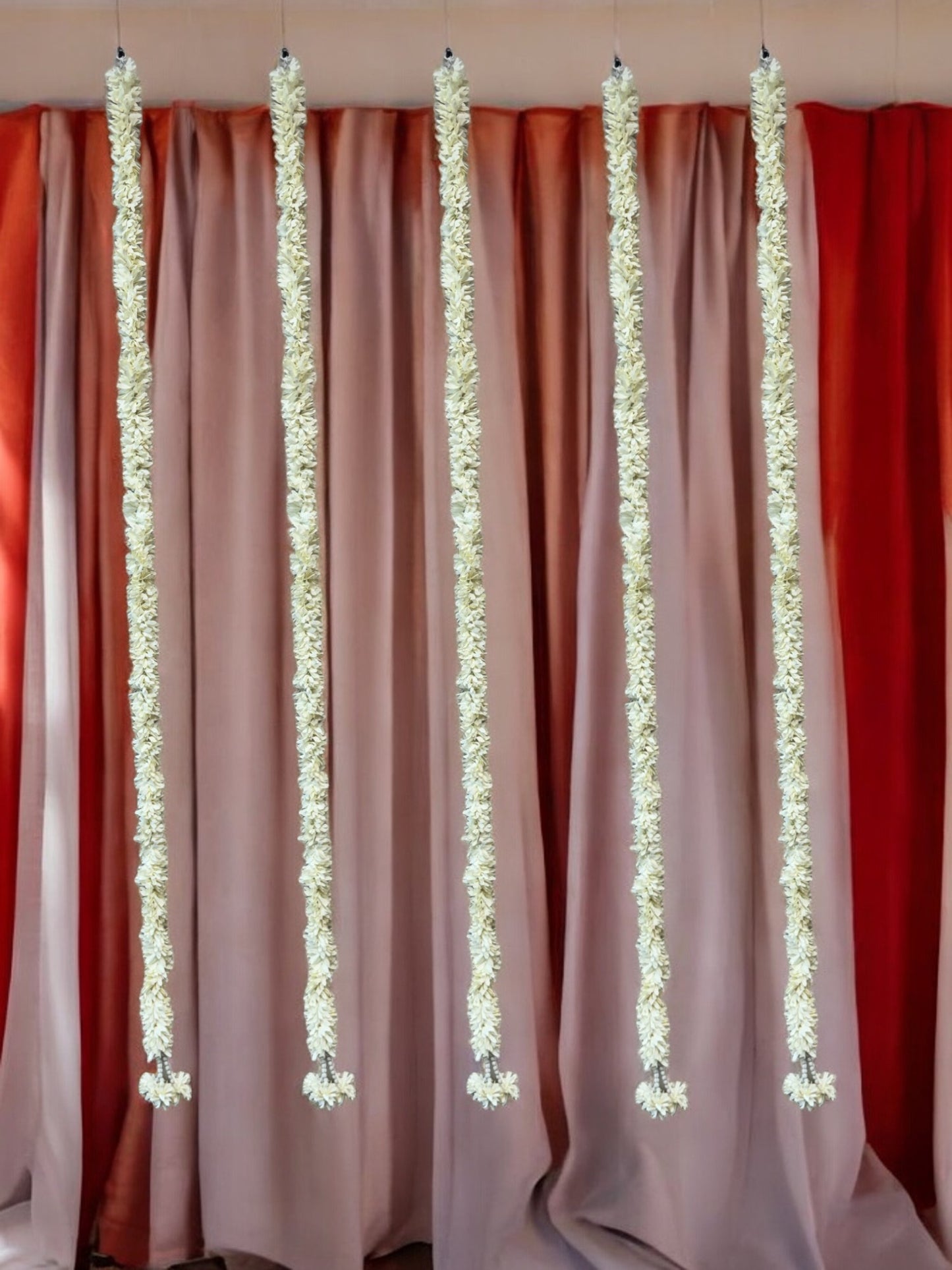 60" Long Artificial Flower Lari, Set of 5