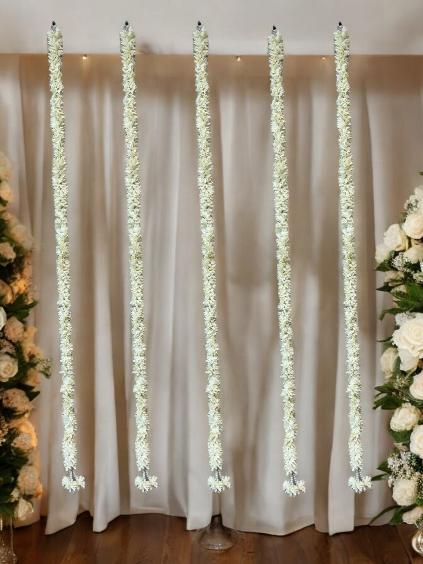 60" Long Artificial Flower Lari, Set of 5
