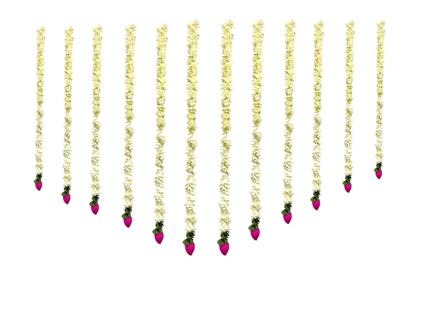 3 Feet Long Plastic Lotus Lari, Set of 12