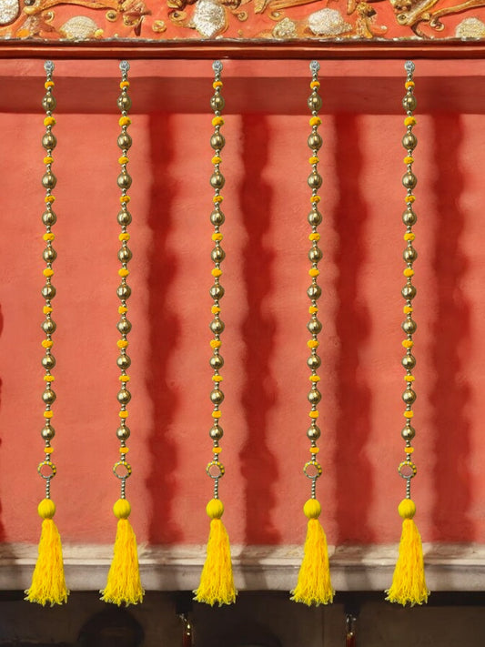 36" Gota Ball Lari With Tassels, set of 5