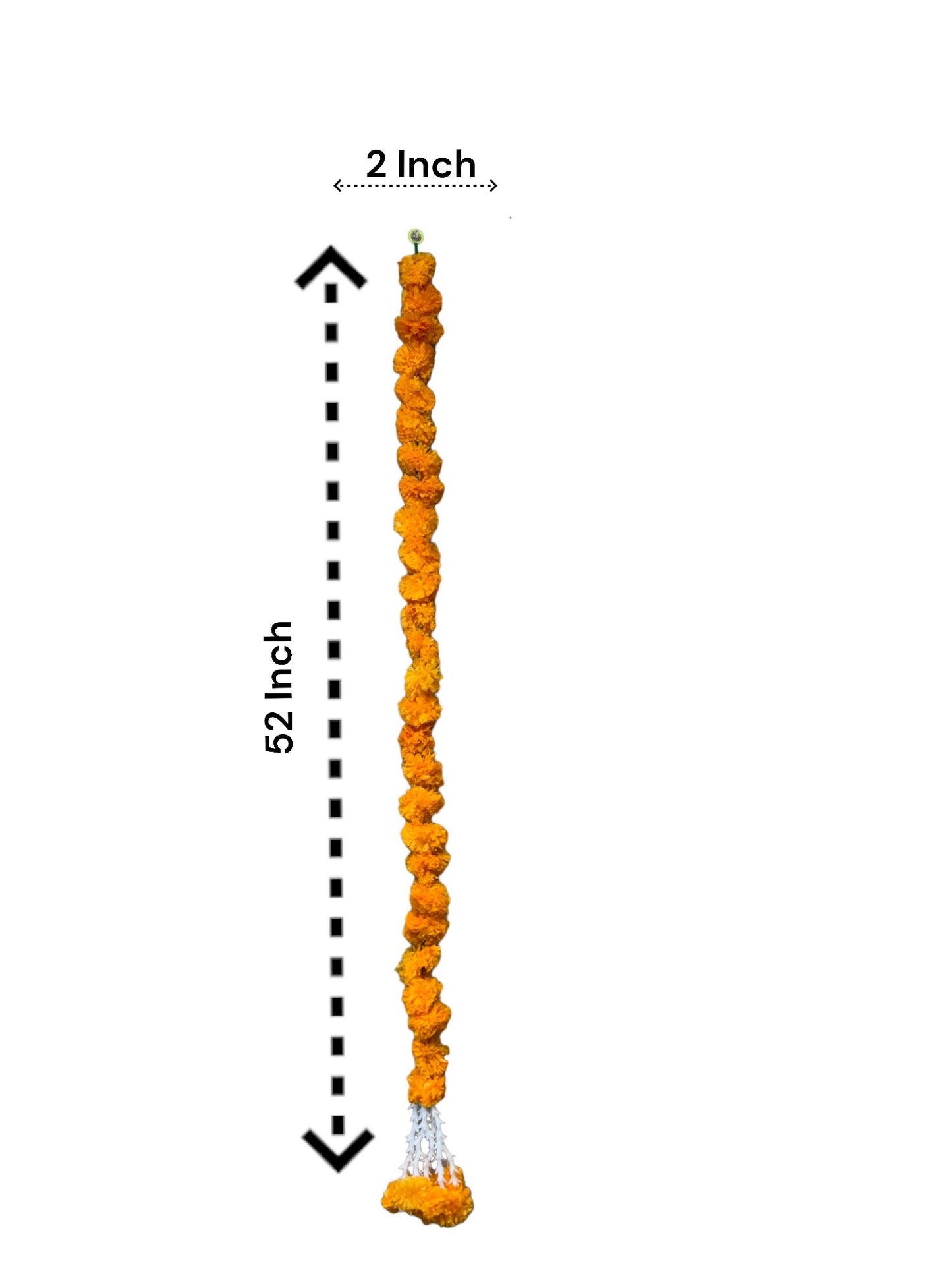 52" Long Artificial Marigold Lari, Set of 5