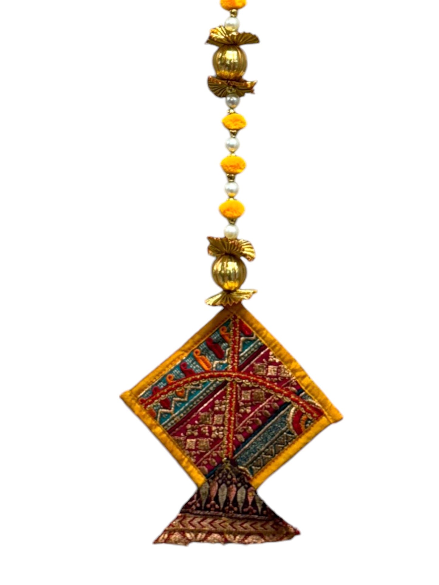 26" Long Gota Ball & Pearl Lari with Kite Tassels for Lohri or Makar Sankranti, Set of 5