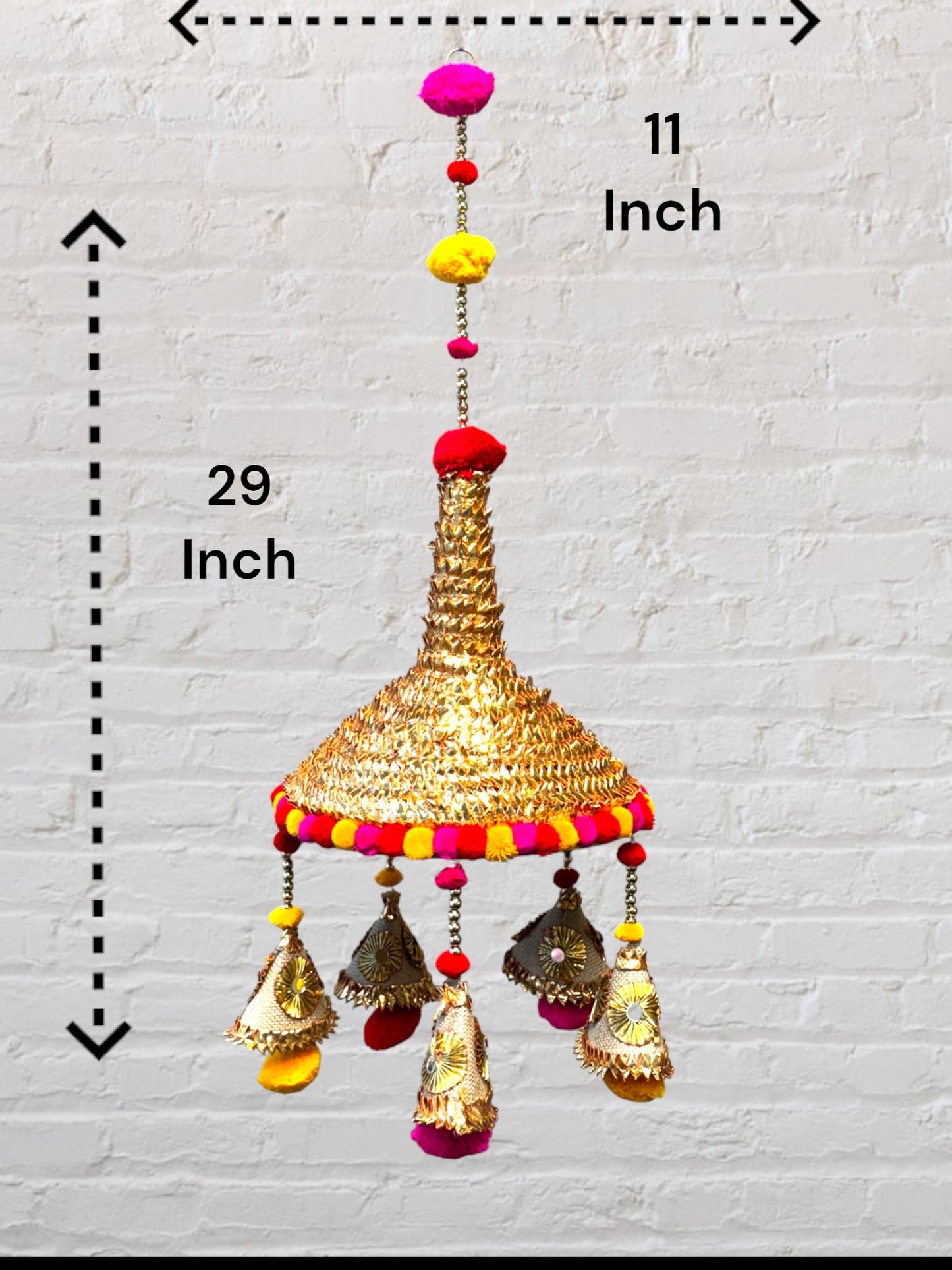 Jhoomer with Pom Pom & Tassels