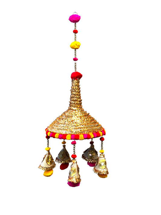 Jhoomer with Pom Pom & Tassels