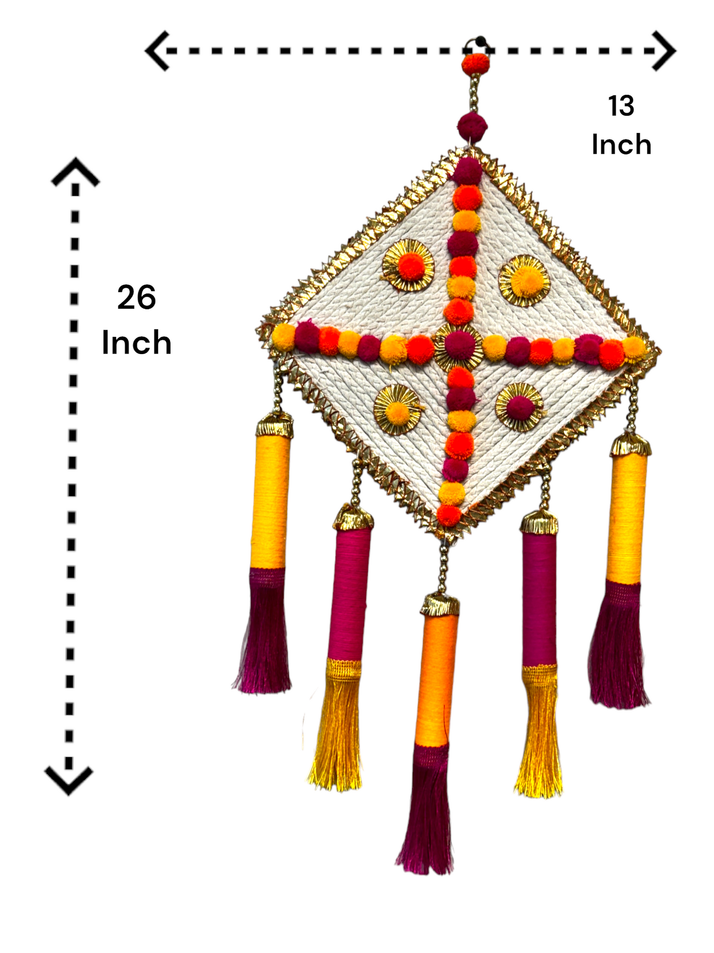 Jute Kite & Tassels Hanging