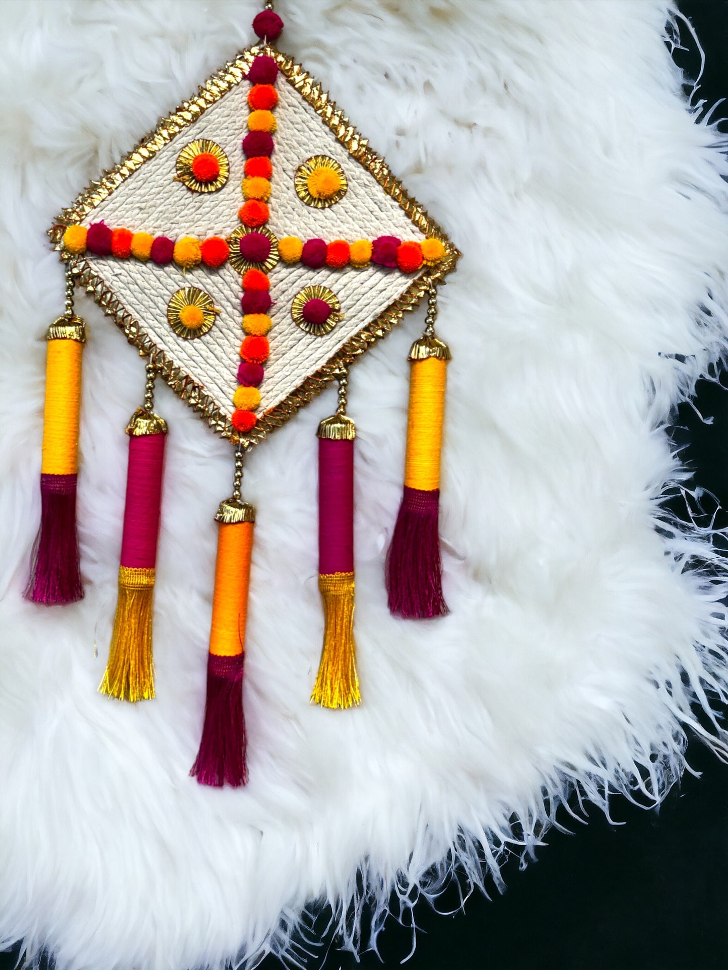Jute Kite & Tassels Hanging