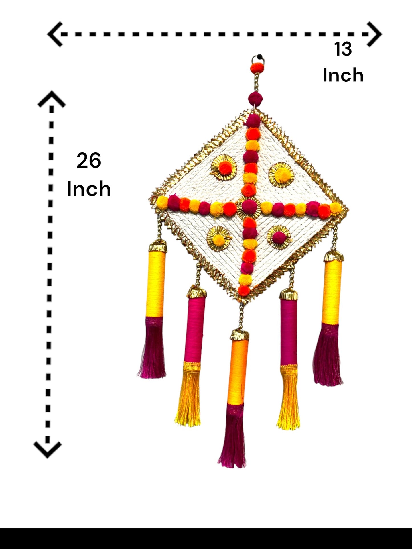 Jute Kite & Tassels Hanging