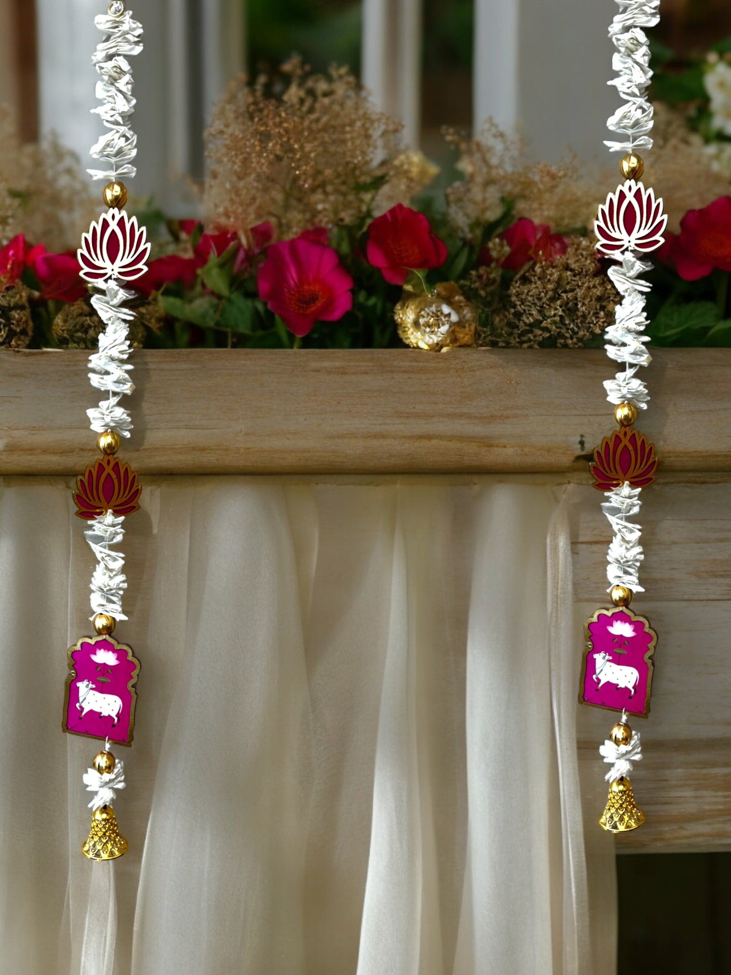 Pichwai, Lotus & Bell Lari, Set of 2
