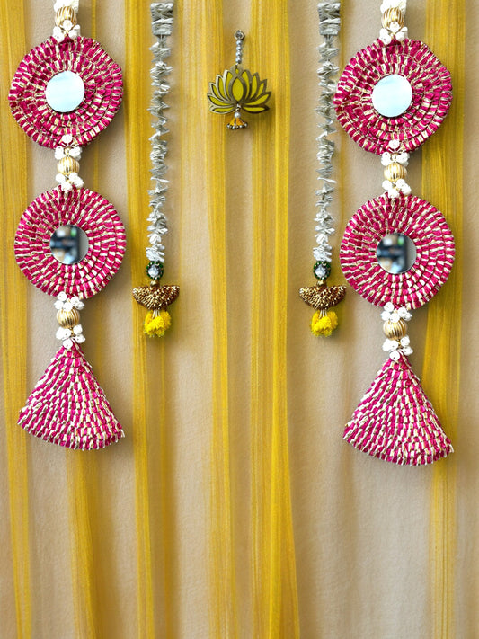Mirror, Flowers & Bell Lari, Set of 2