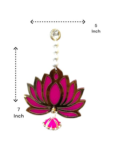 Ready to Gift Combo - Lotus Hangings & Elephant Diya in Organza Potli