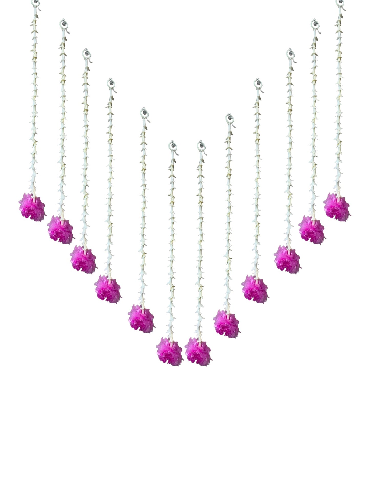 19" Long Marigold Malai Lari, Set of 12