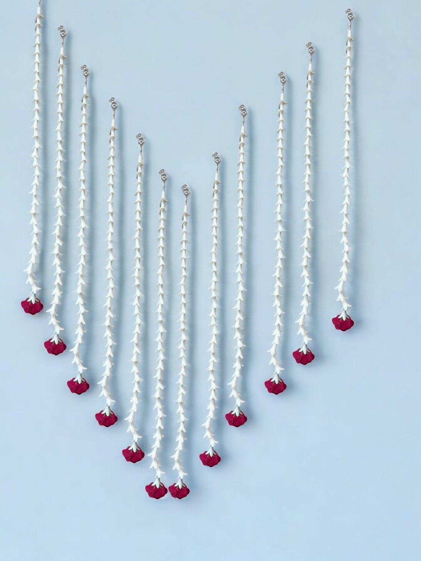 19" Long Rose Malai Lari, Set of 12