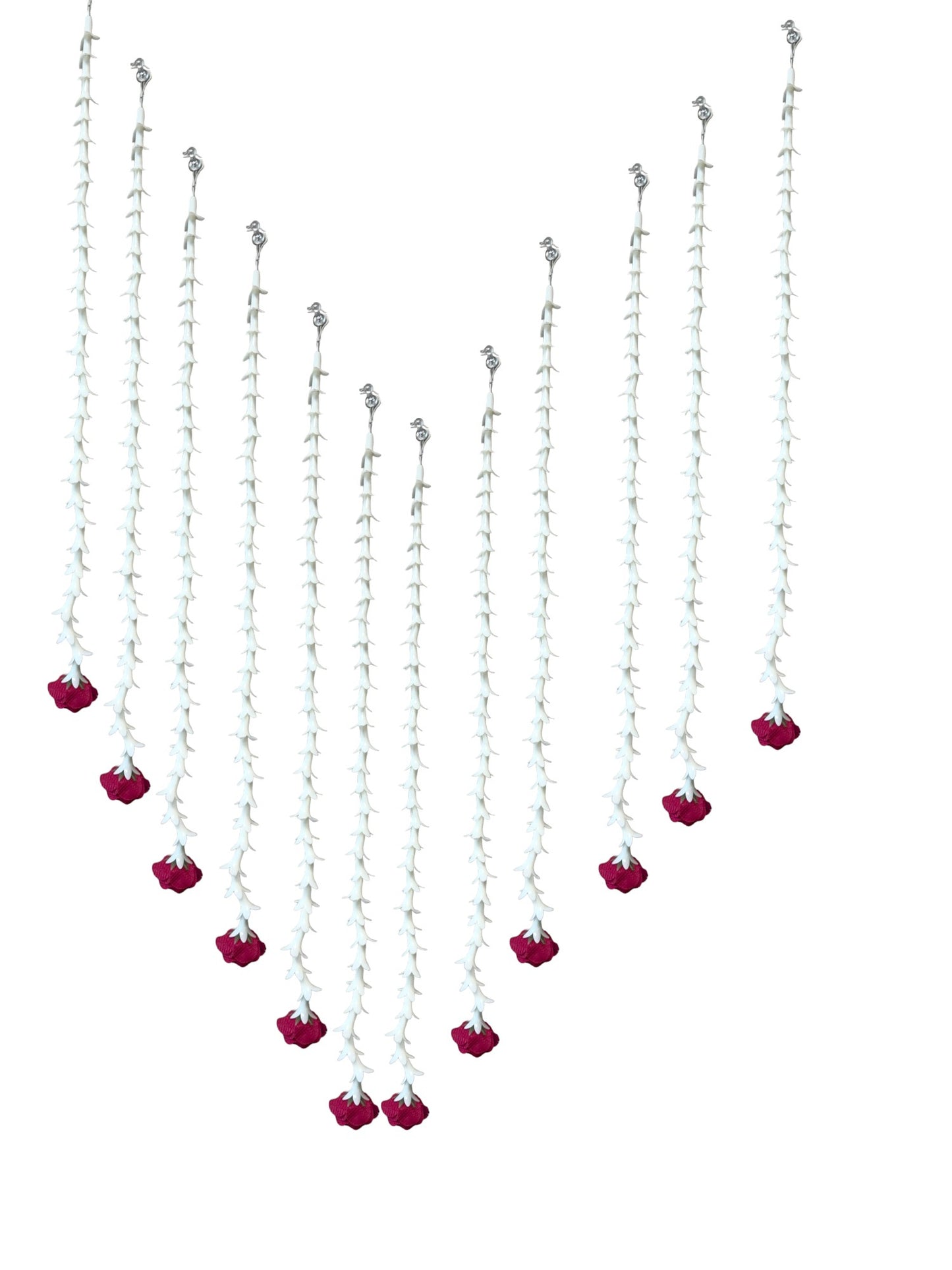 19" Long Rose Malai Lari, Set of 12