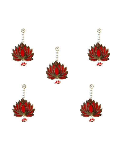 7" Long Lotus Hanging, Set of 5