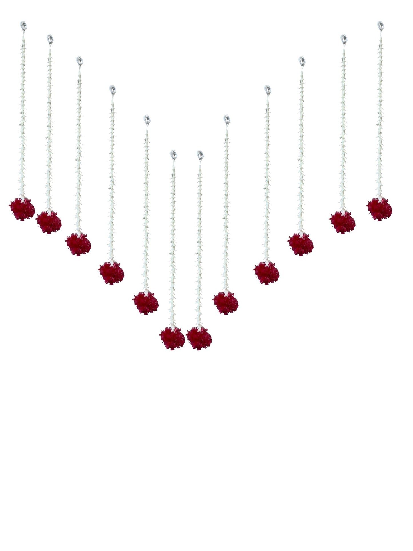 19" Long Marigold Malai Lari, Set of 12