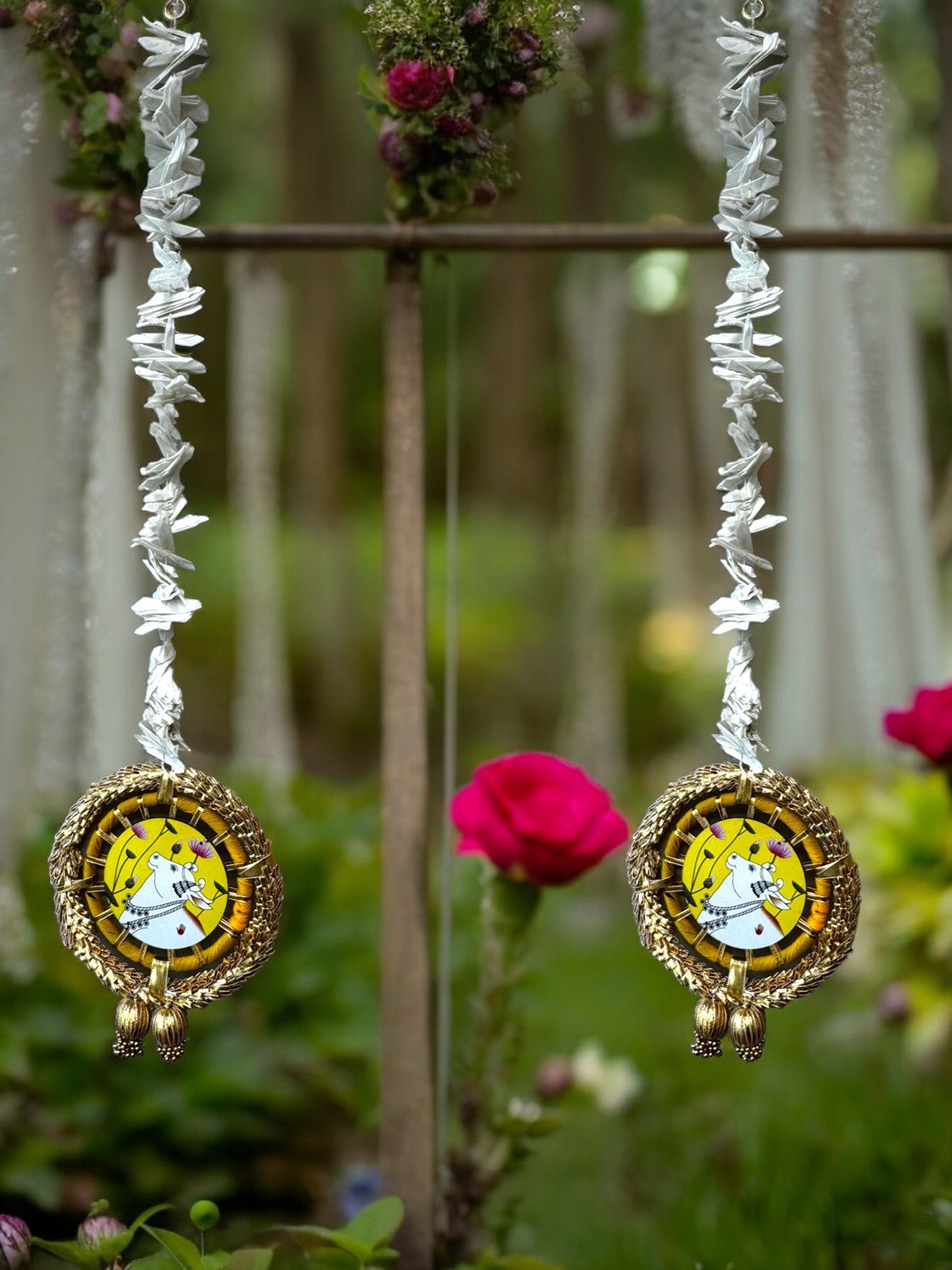Pichwai, Ring & Tassels Lari, Set of 2