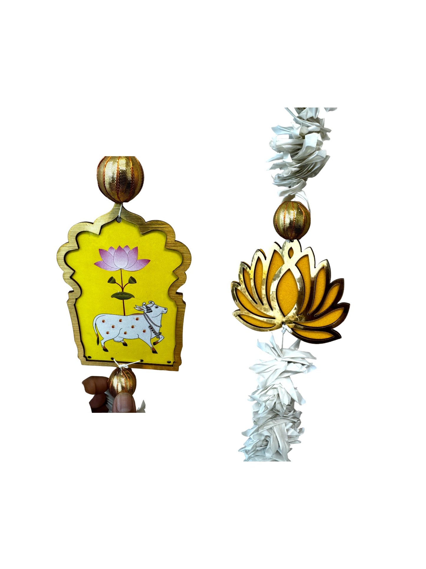 Pichwai, Lotus & Bell Lari, Set of 2