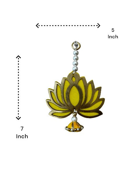 Ready to Gift Combo - Lotus Hangings & Elephant Diya in Organza Potli