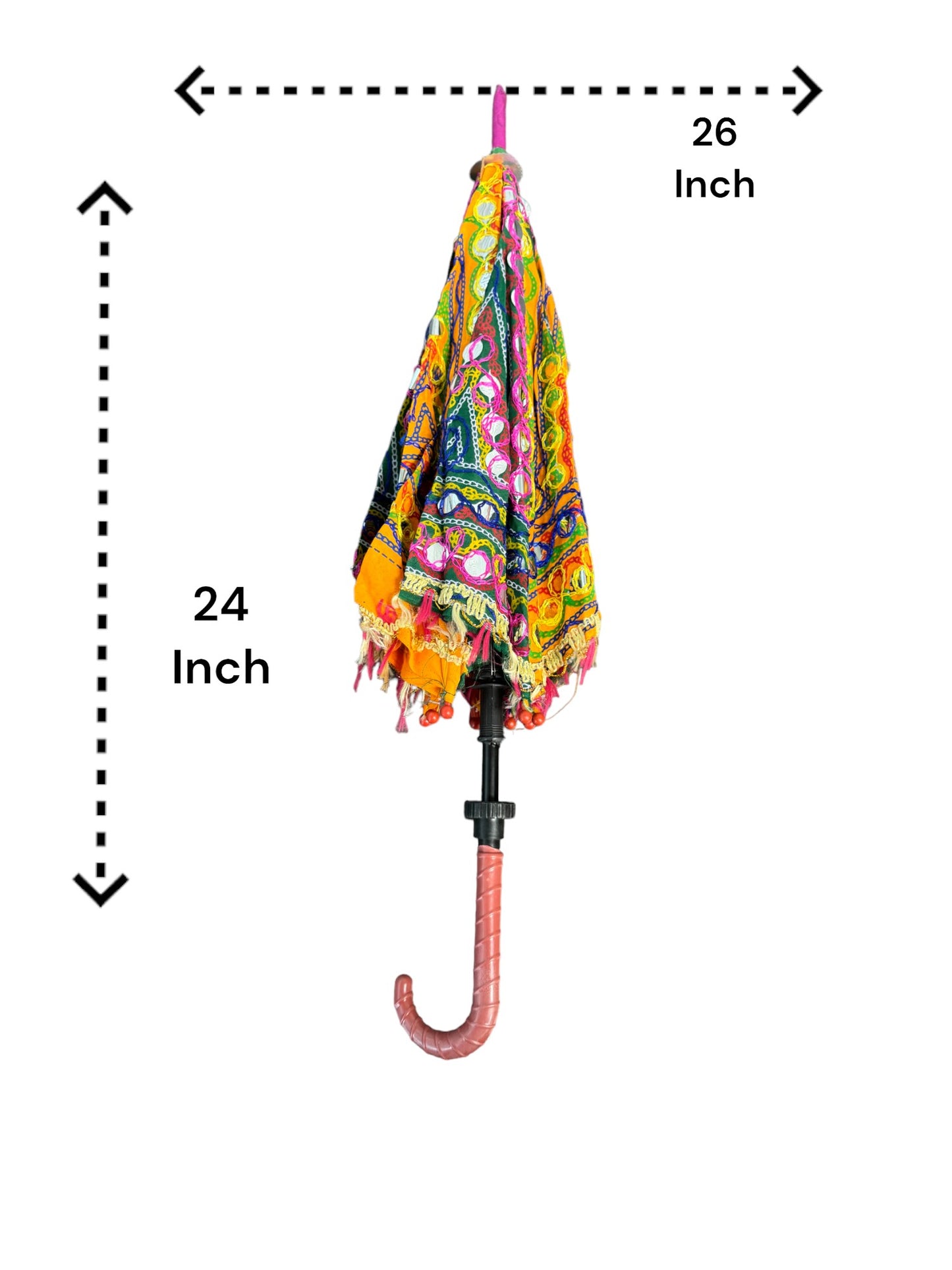 Multicolored Umbrella with Mirror -Set of 3