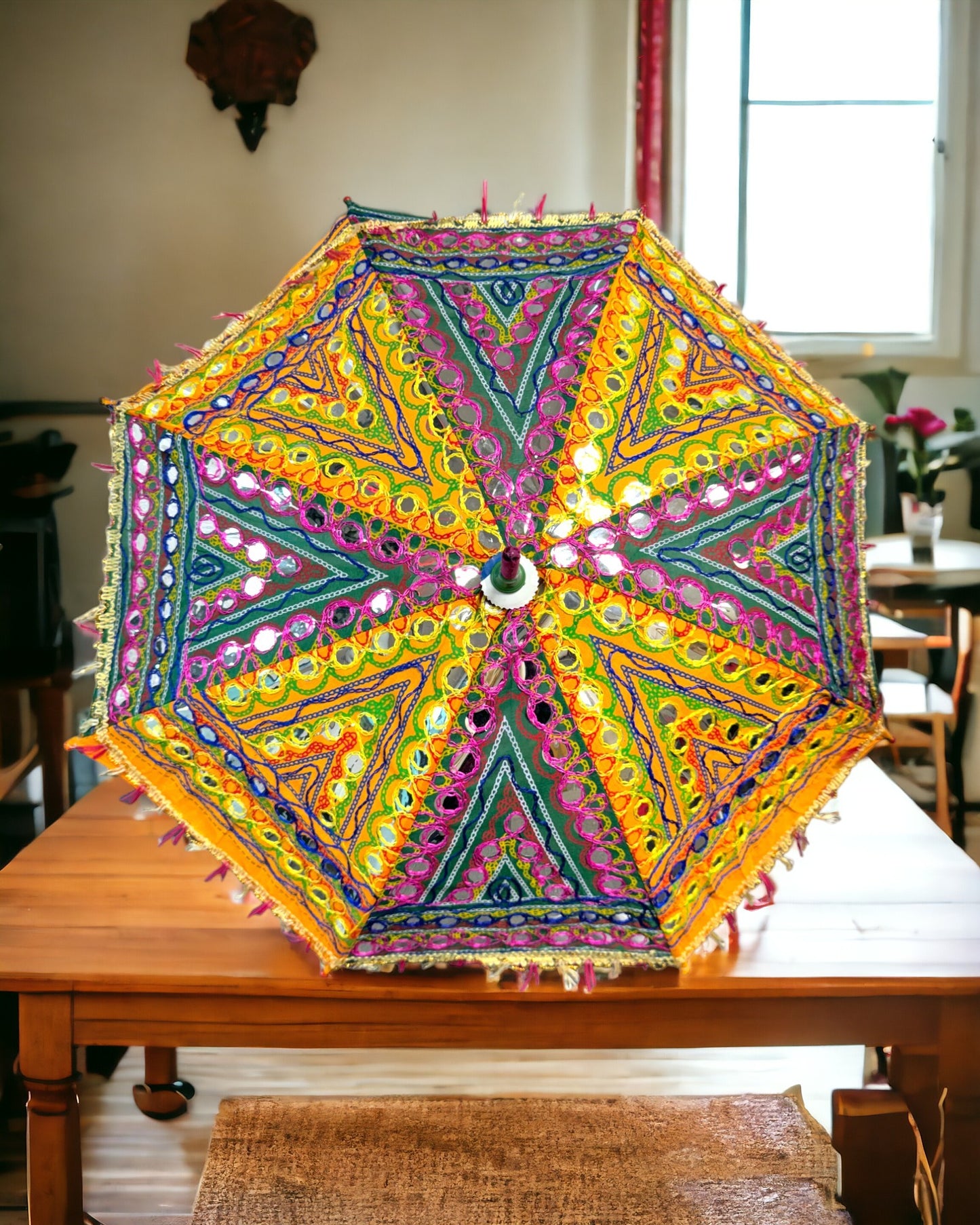 Multicolored Umbrella with Mirror -Set of 3