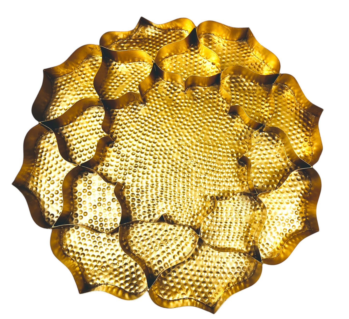 Big Metal Urli Tray with Compartments