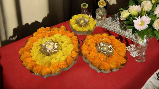 Metal Urli Tray, Set of 3