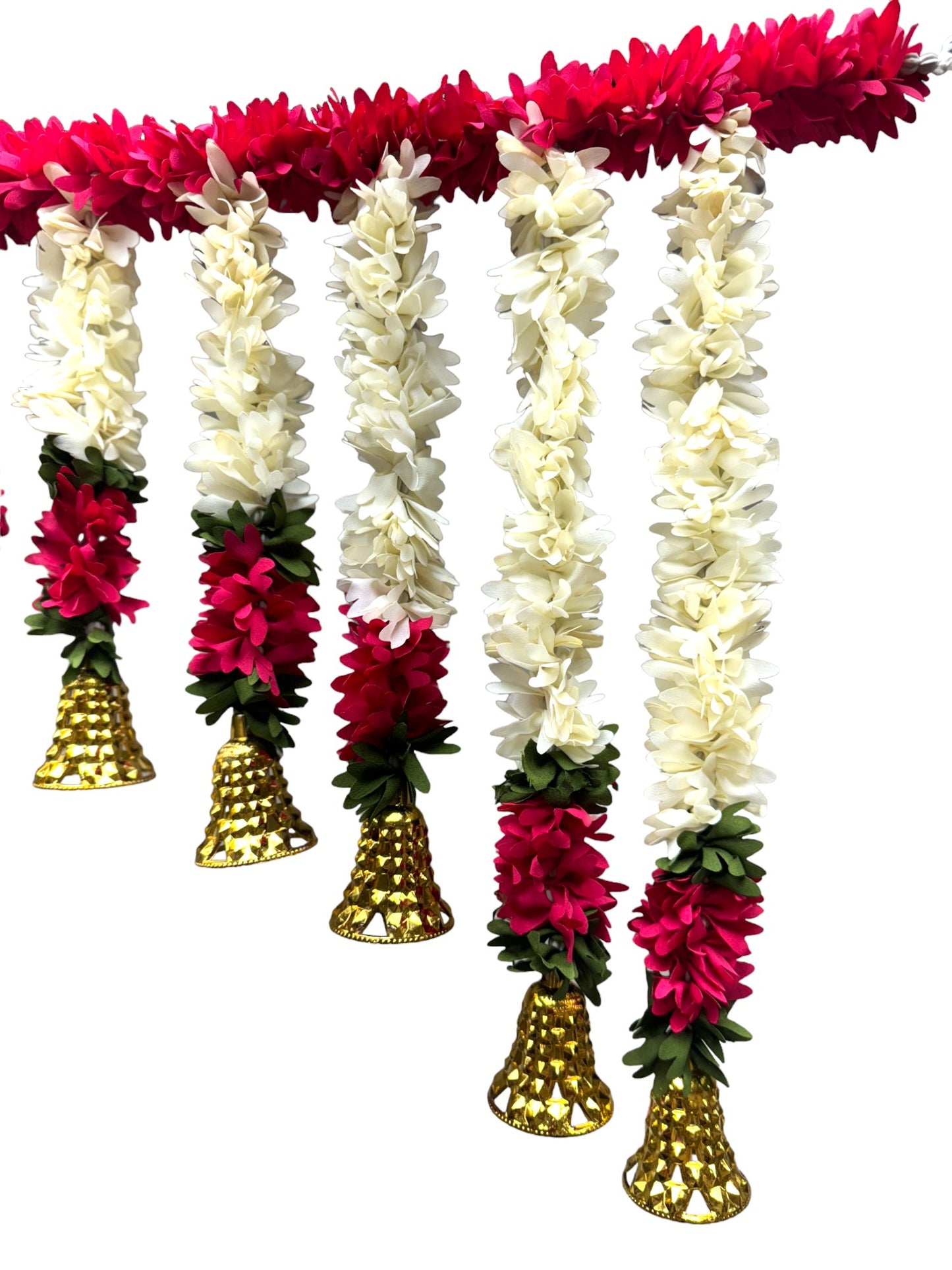40" Long Artificial Flower Toran with Bell