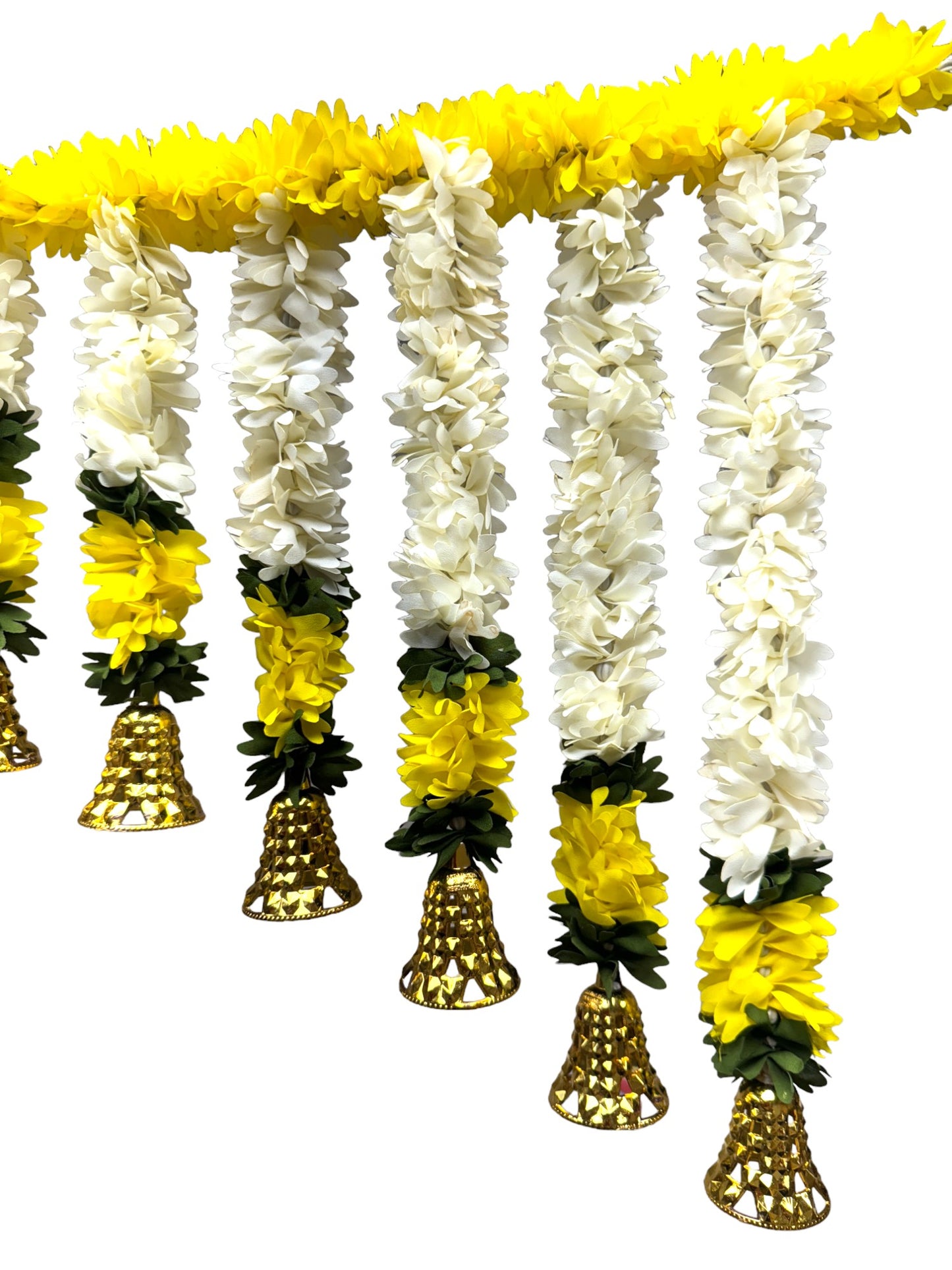 40" Long Artificial Flower Toran with Bell
