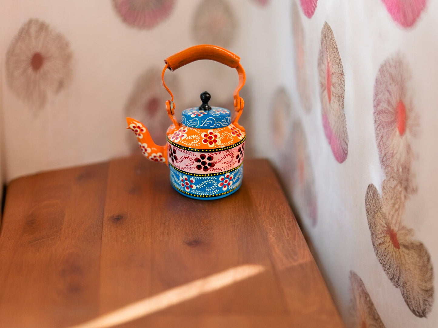 Multicolored Hand-Painted Kettle