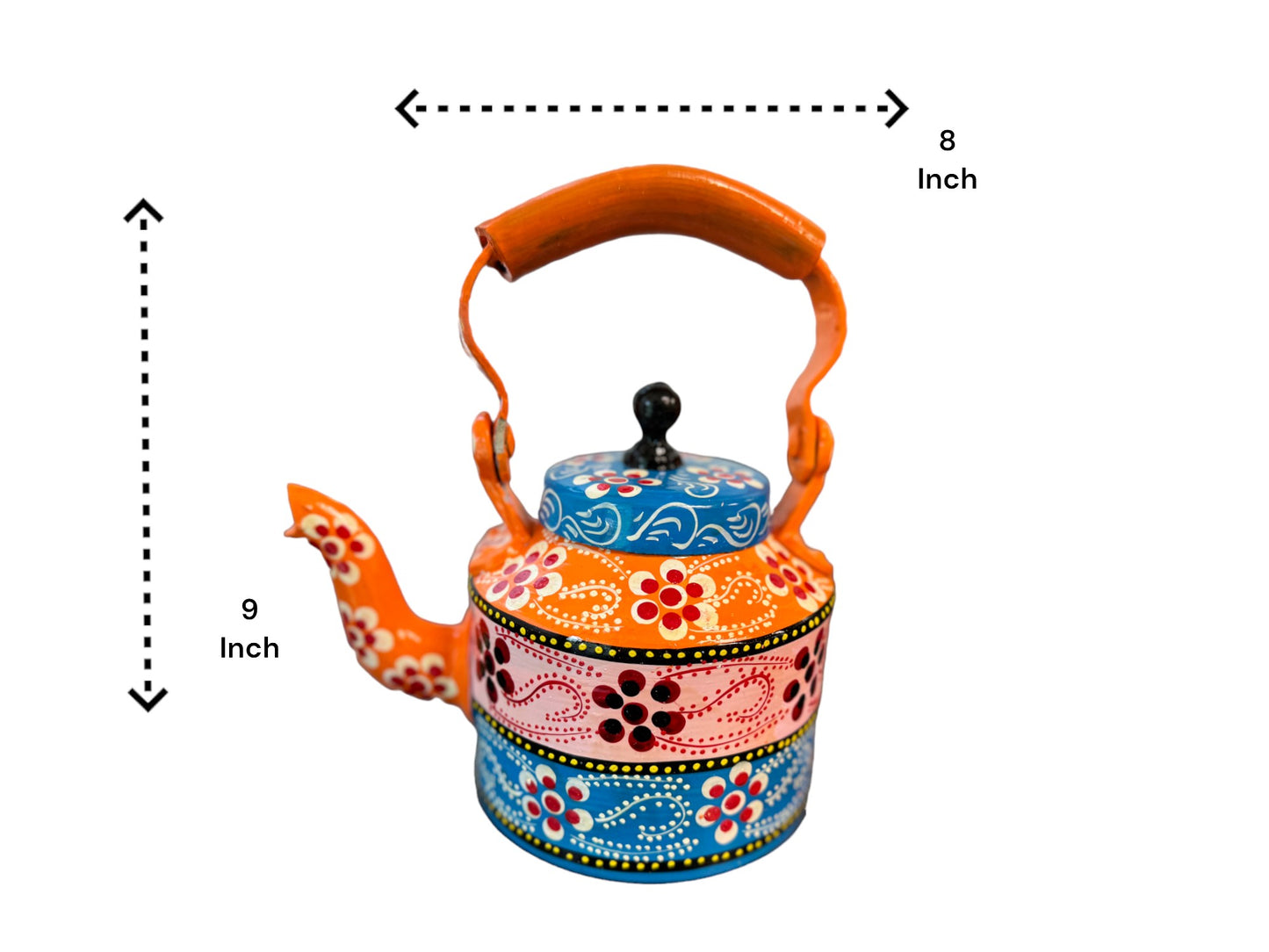 Multicolored Hand-Painted Kettle