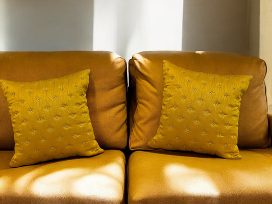 Dupioni Silk Star Cushion or Pillow Cover, Set of 2