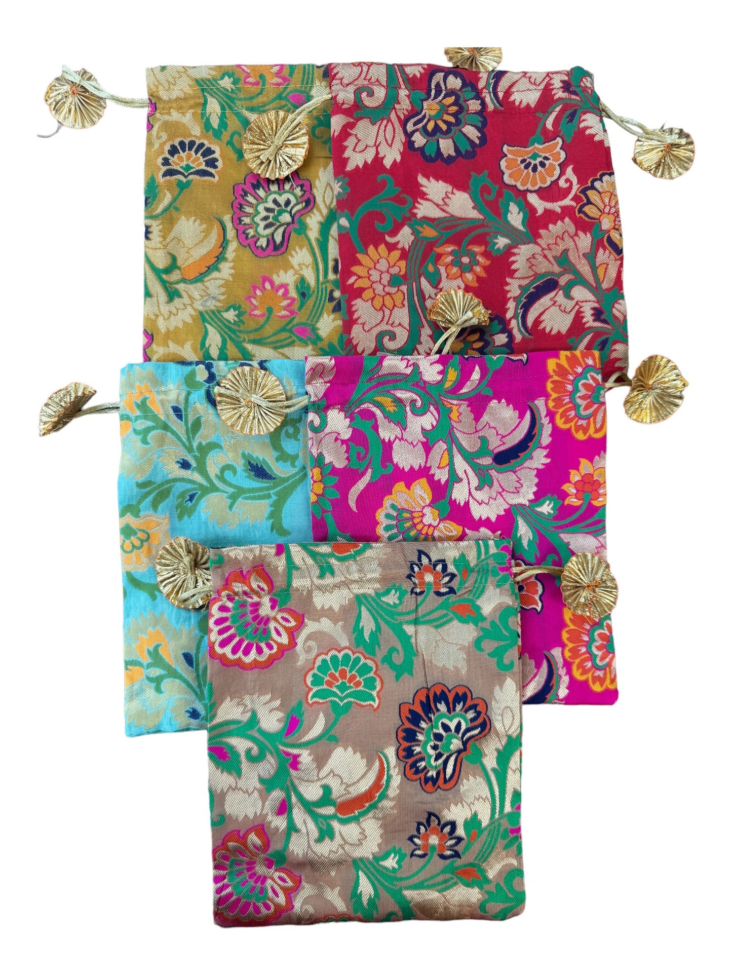 Banarasi Silk Potli, Set of 5