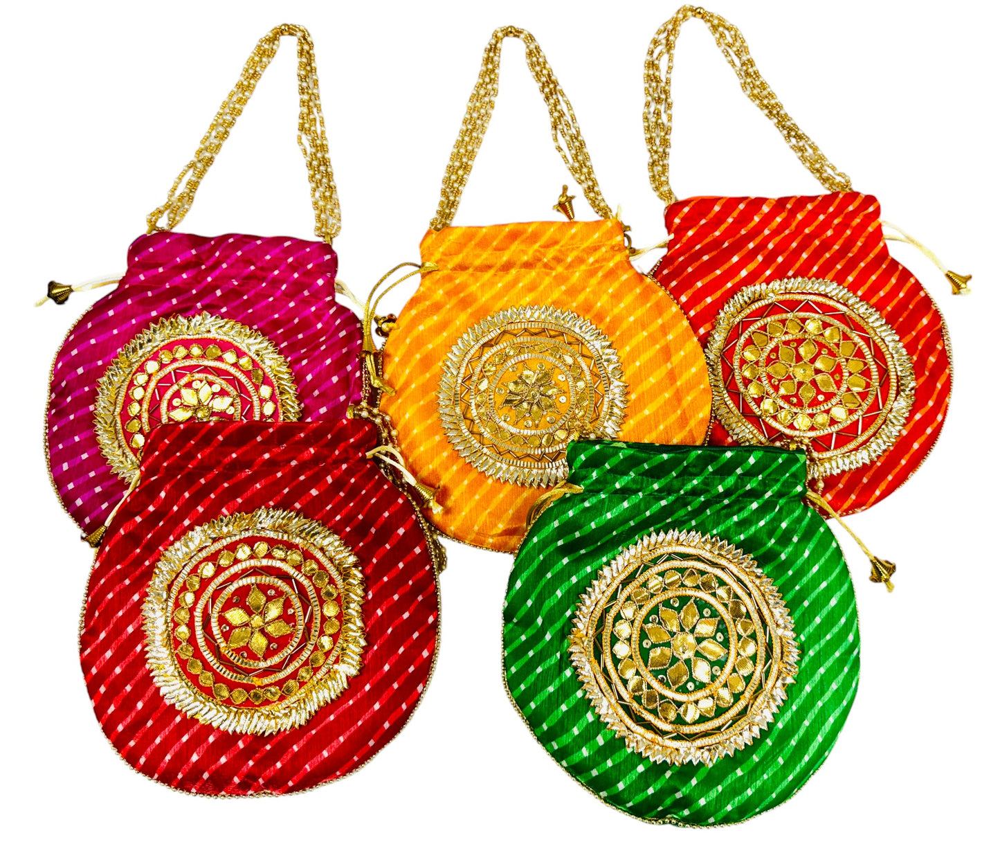 Karwachauth Gift Combo - Reusable Gajra, Sindoor Dibbi, Bindi & Gota Potli