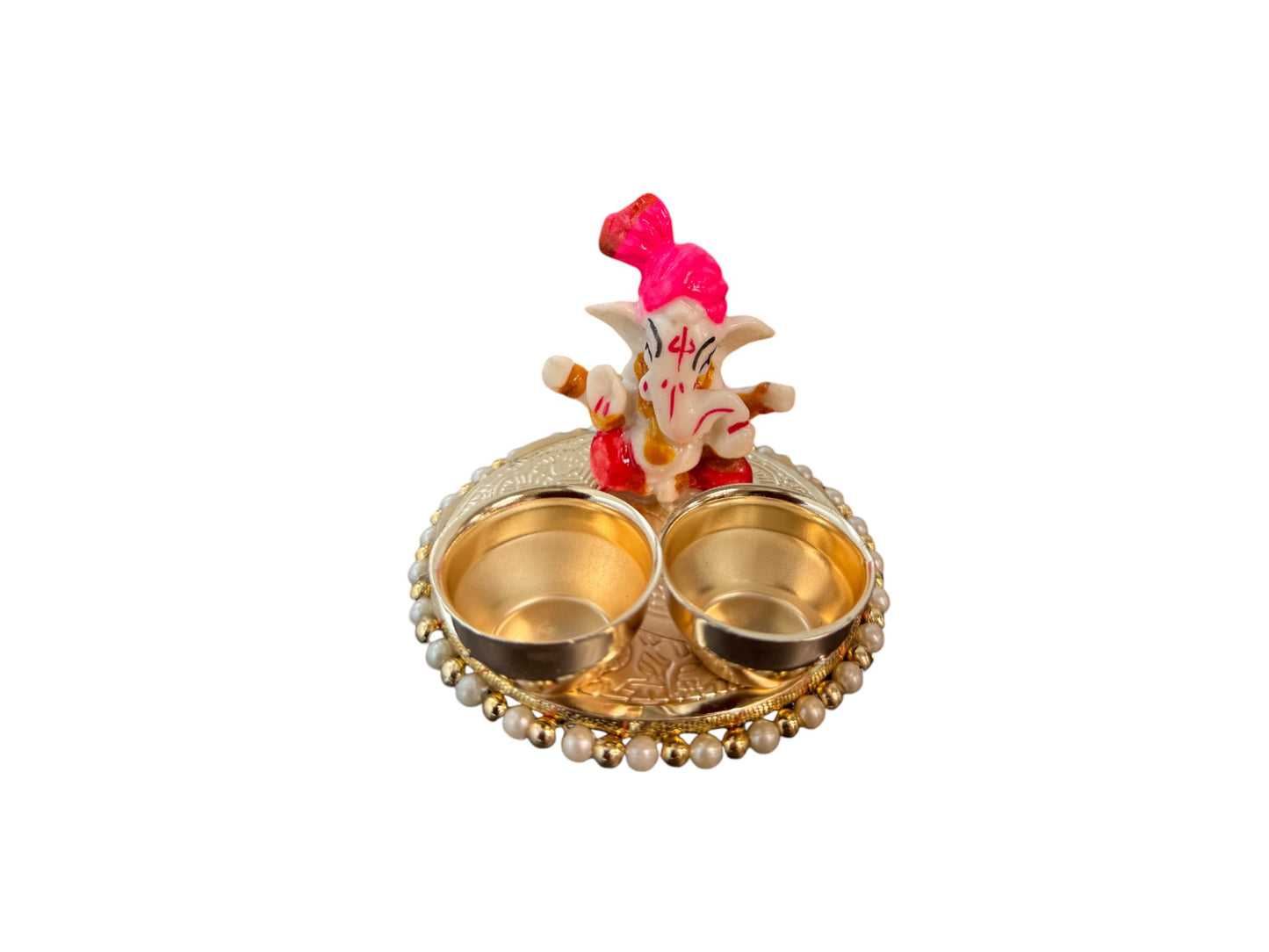 Haldi Kumkum Plate with Ganesha