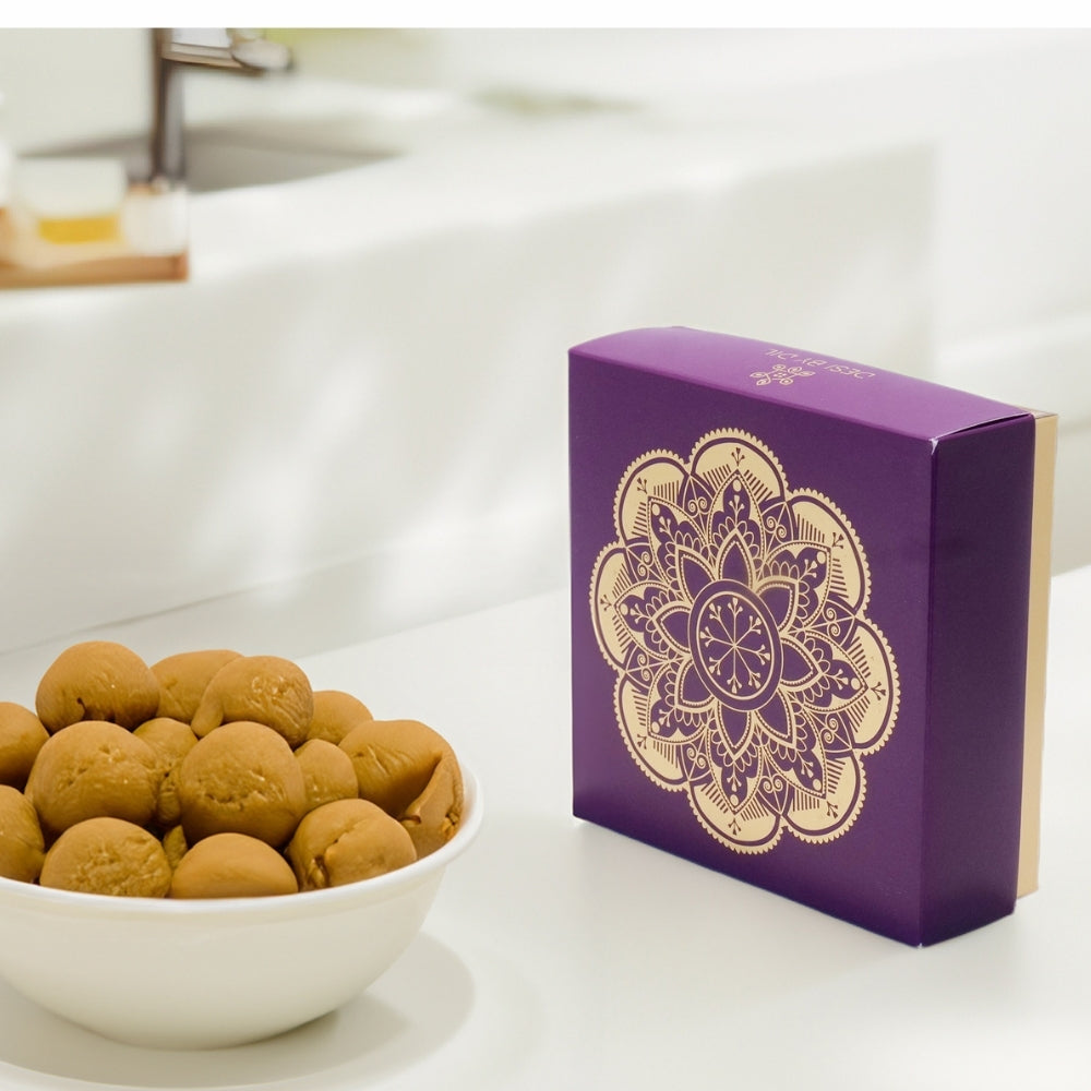 Rangoli Pattern Printed Gift Box, Set of 4 - Indian Sweet Boxes/ Pack Gifts or Prasad