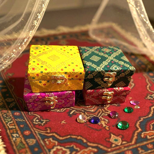 Gift Boxes - Set of 4 - Perfect To Pack Small Gifts Like Diya, Jewelry, Prasad