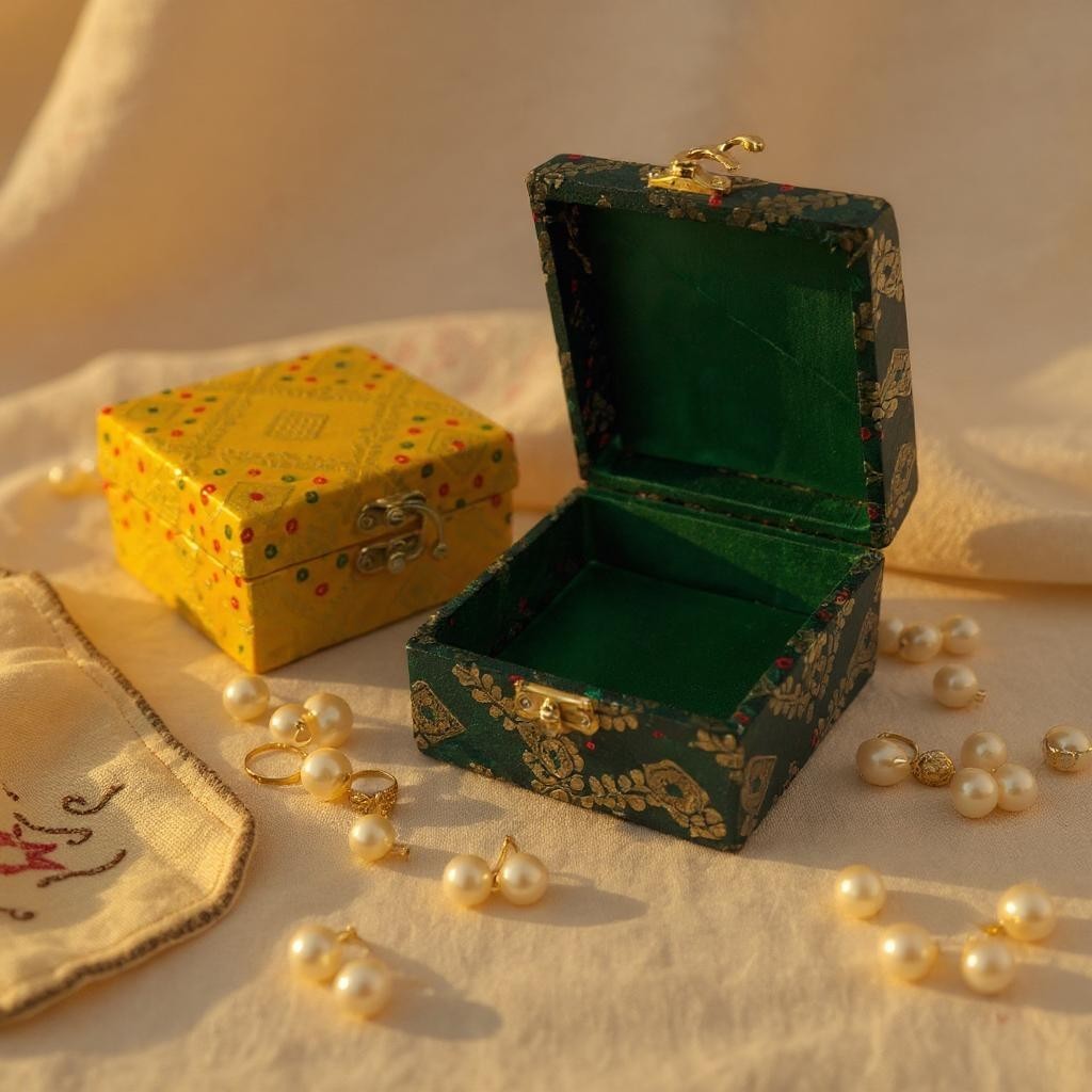 Gift Boxes - Set of 4 - Perfect To Pack Small Gifts Like Diya, Jewelry, Prasad