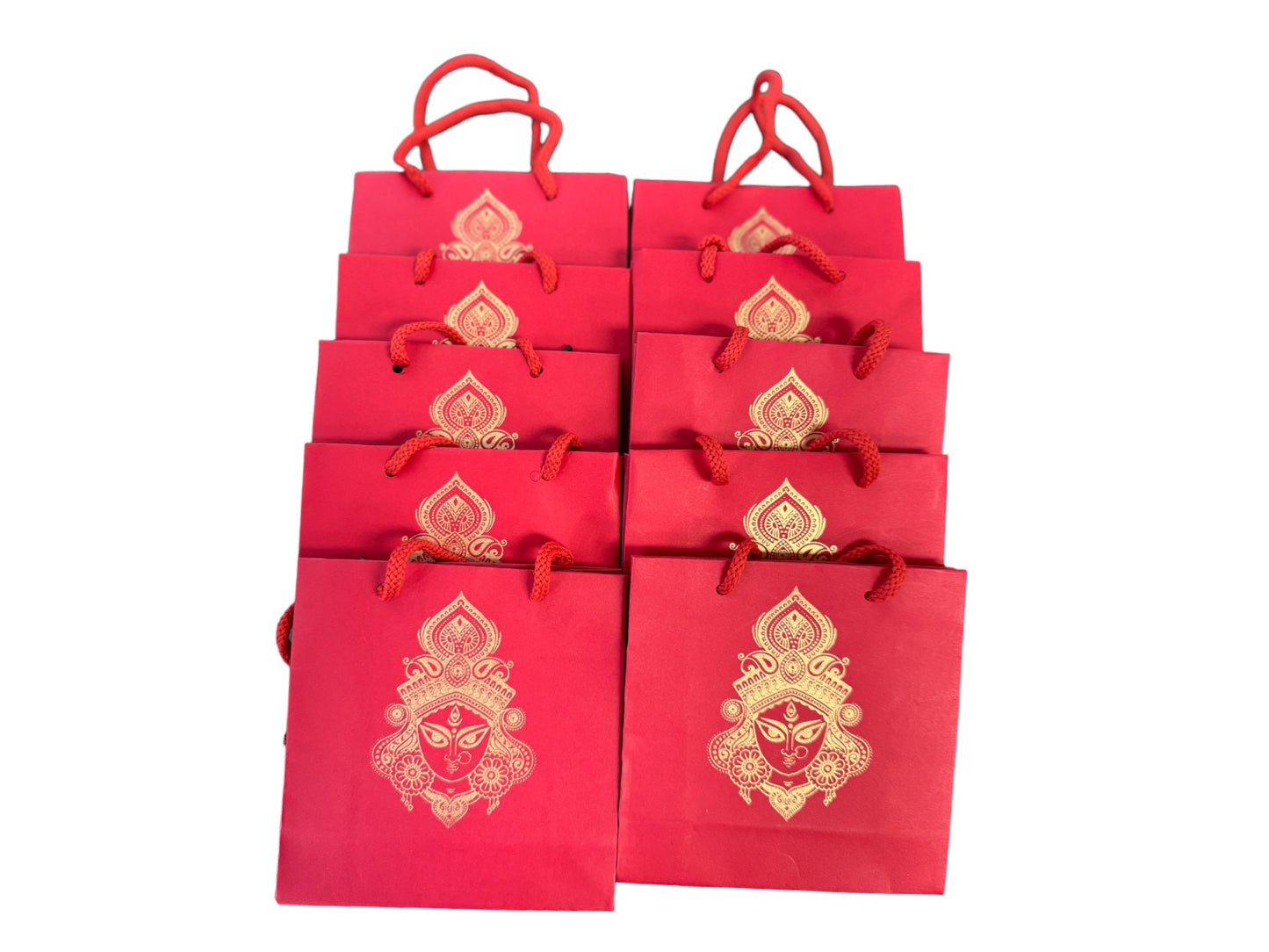 Durga Face Paper Gift Bag, Set of 10