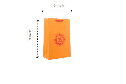 OM Symbol Printed Paper Bag, Set of 10