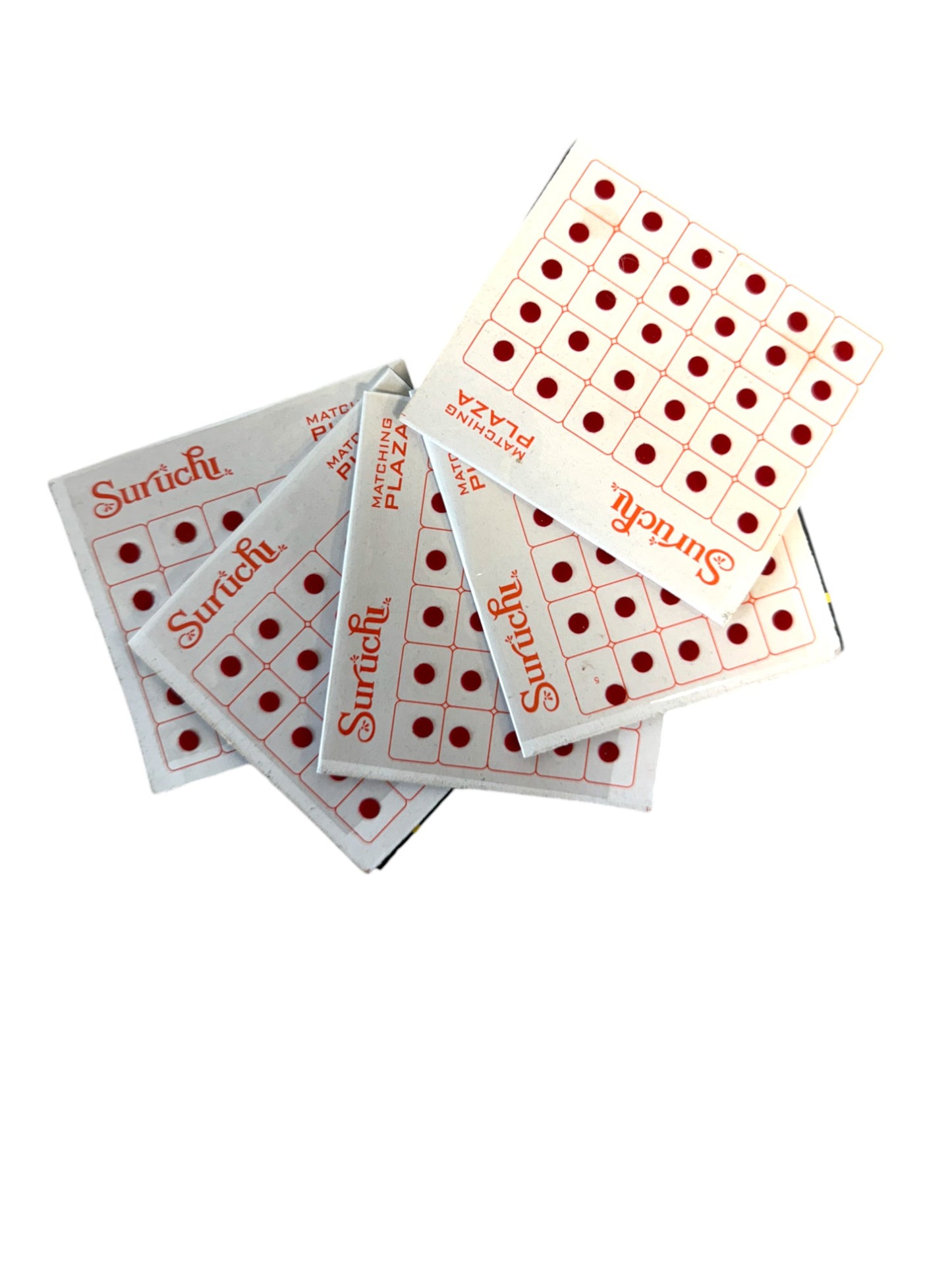 Set of 5 Red Forehead Round Red Bindi For Women, Kumkum Bindi for Ladies - Small Size for Regular Use, Wedding, Festive Occasions, Parties, Karwa Chauth