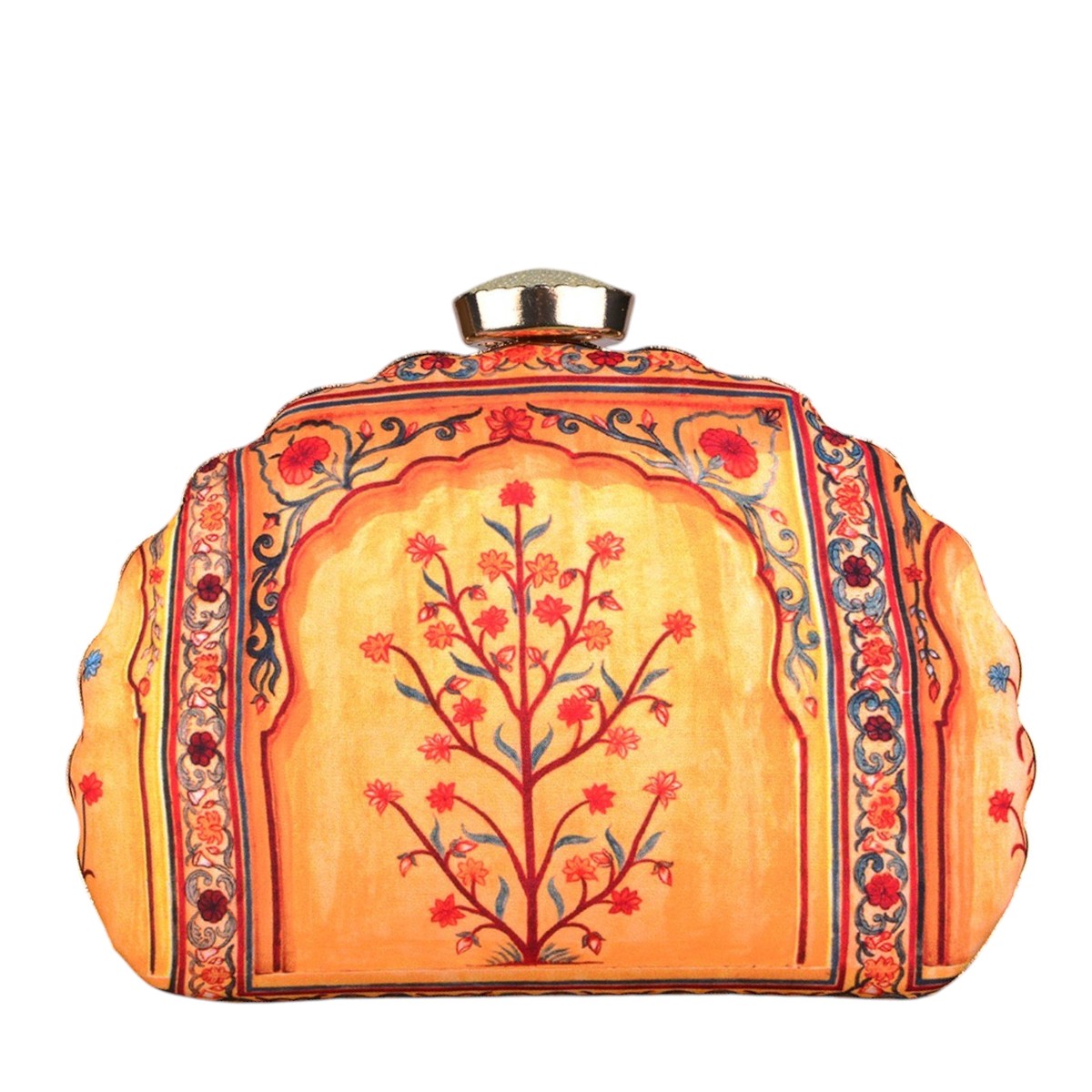 Exclusive Clutch with Floral Design & Unique Shape